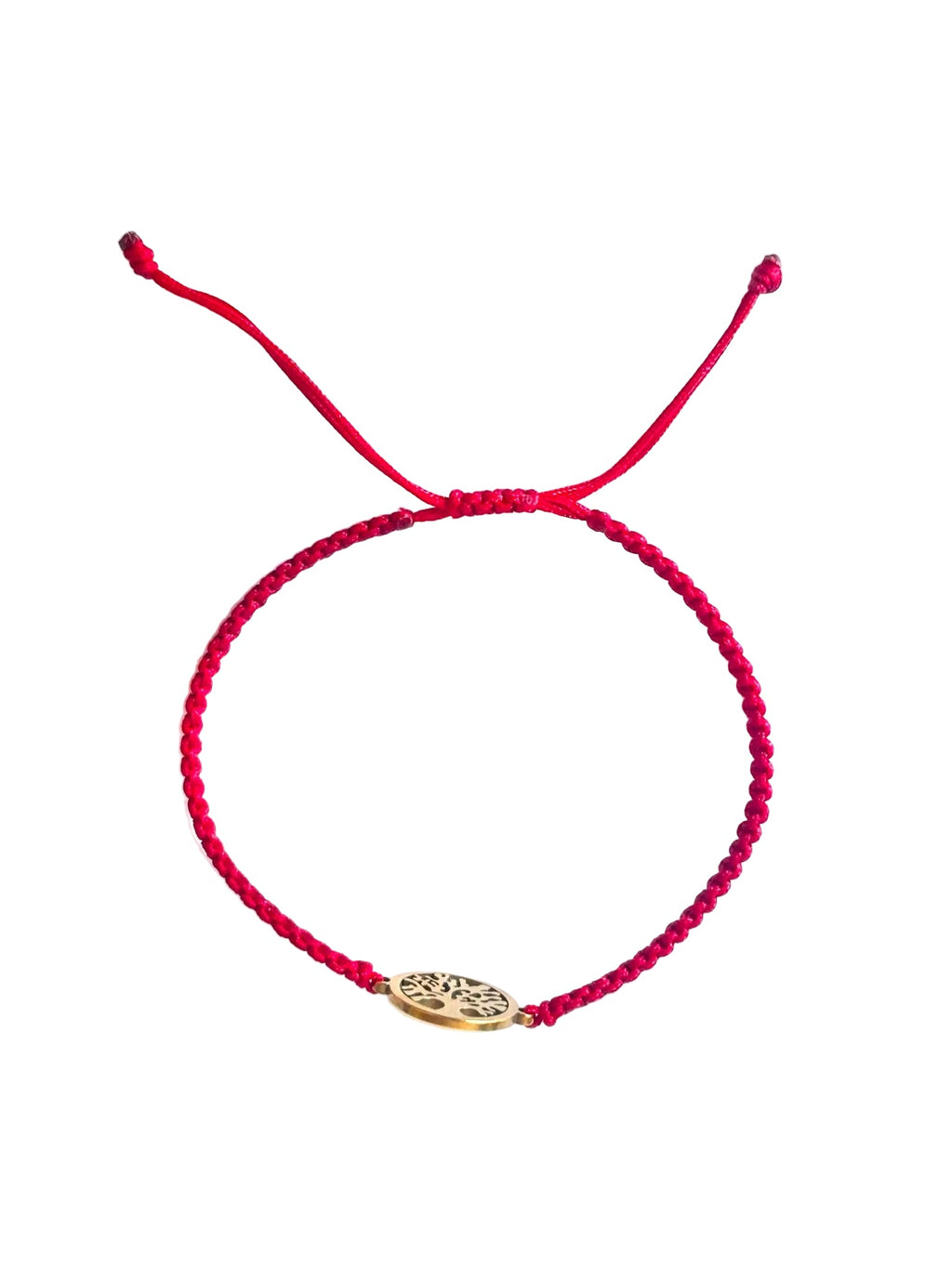 Pulsera Árbol de la Vida Roja Ajustable con Medalla de Acero Inoxidable – Fuerza y Crecimiento