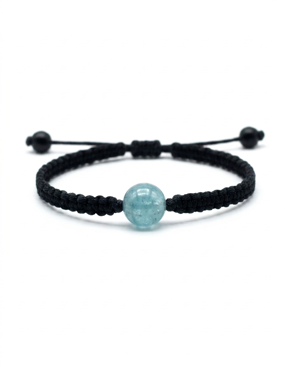 Pulsera Minimalista de una  Piedra Natural 8 mm – Estilo y Energía
