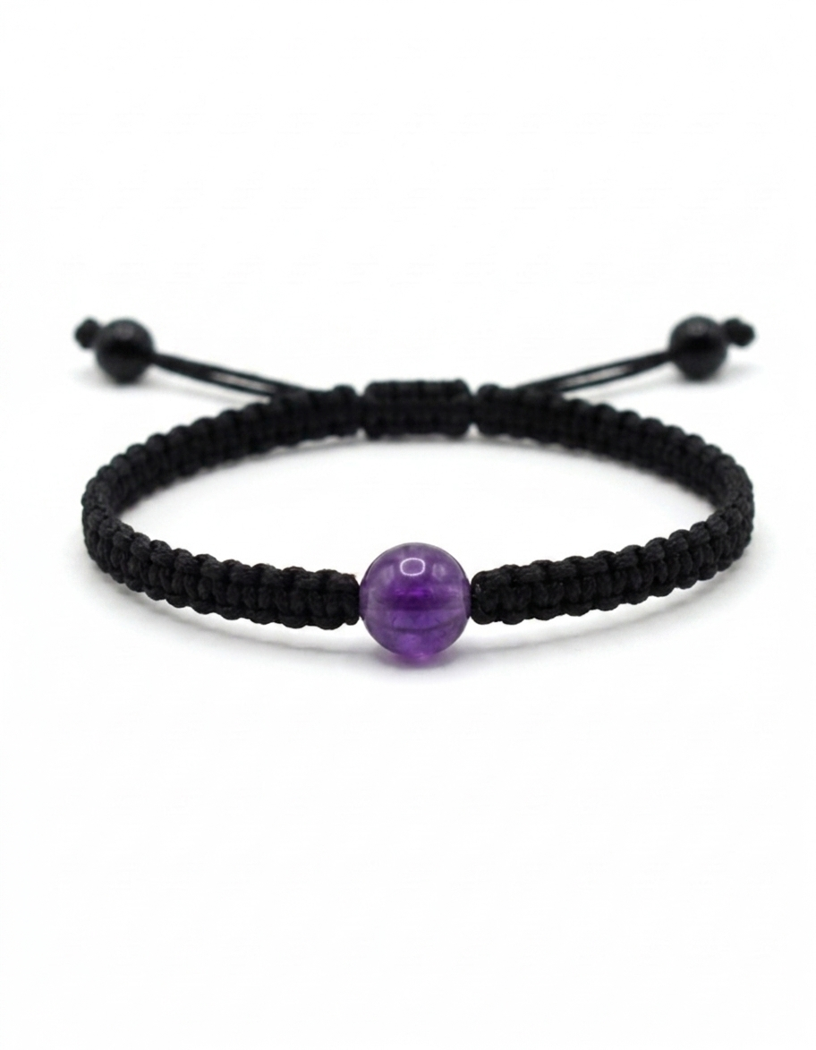 Pulsera Minimalista de una  Piedra Natural 8 mm – Estilo y Energía