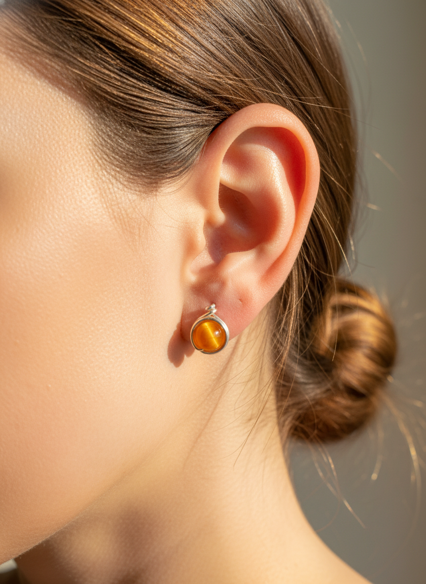 Pendientes de Piedra Natural – Plata Ley 925 | Elegancia, Energía y Artesanía