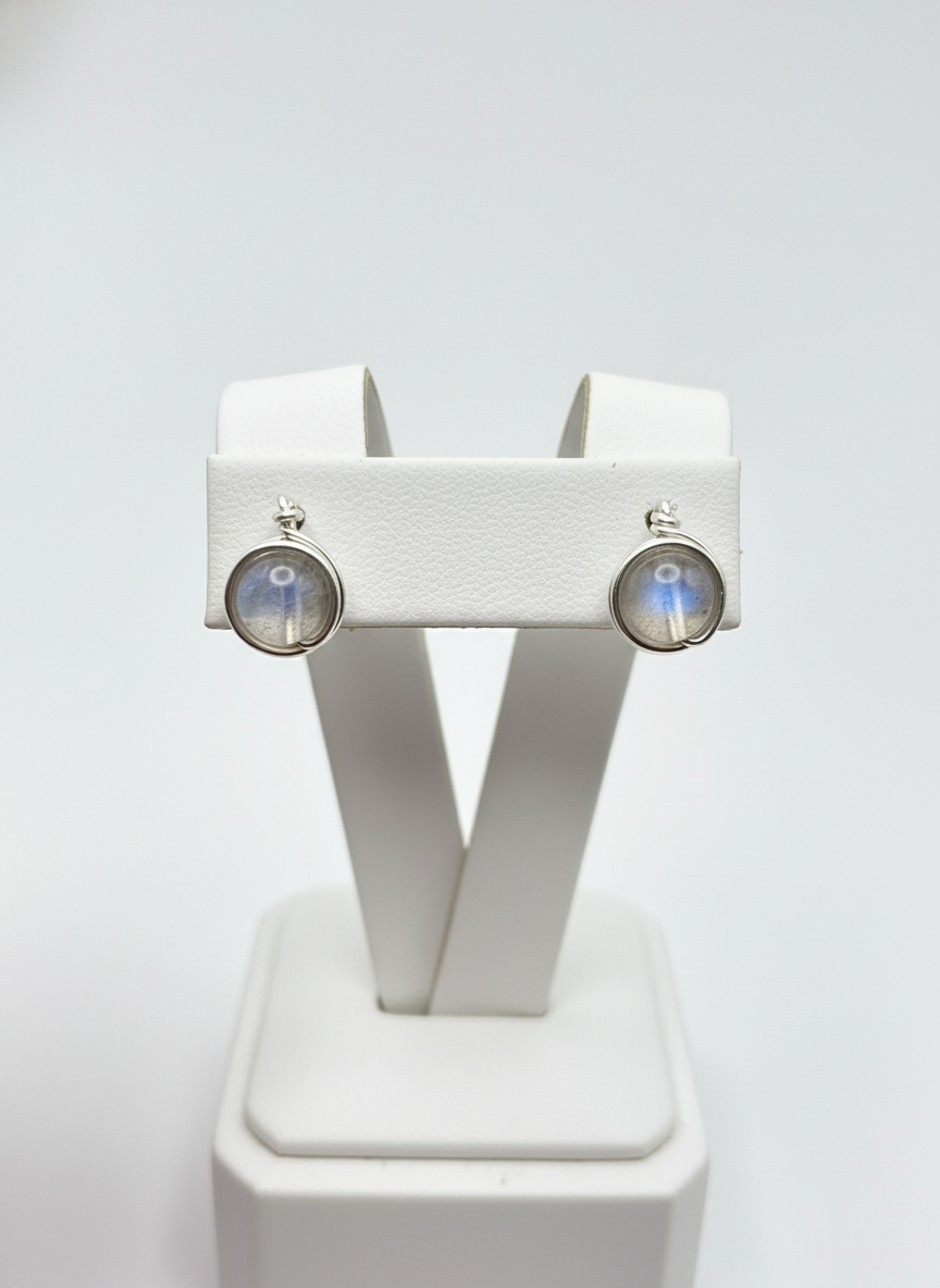 Pendientes de Piedra Natural – Plata Ley 925 | Elegancia, Energía y Artesanía