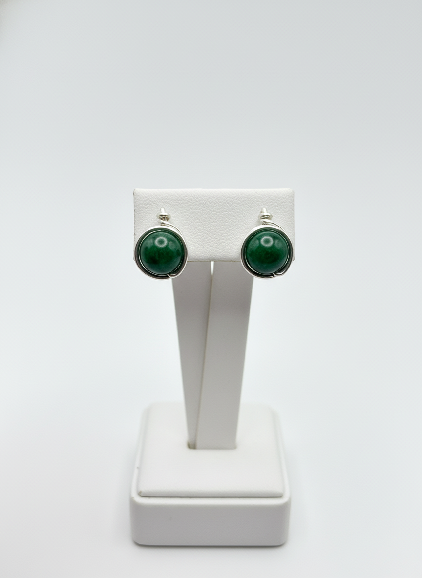 Pendientes de Piedra Natural – Plata Ley 925 | Elegancia, Energía y Artesanía