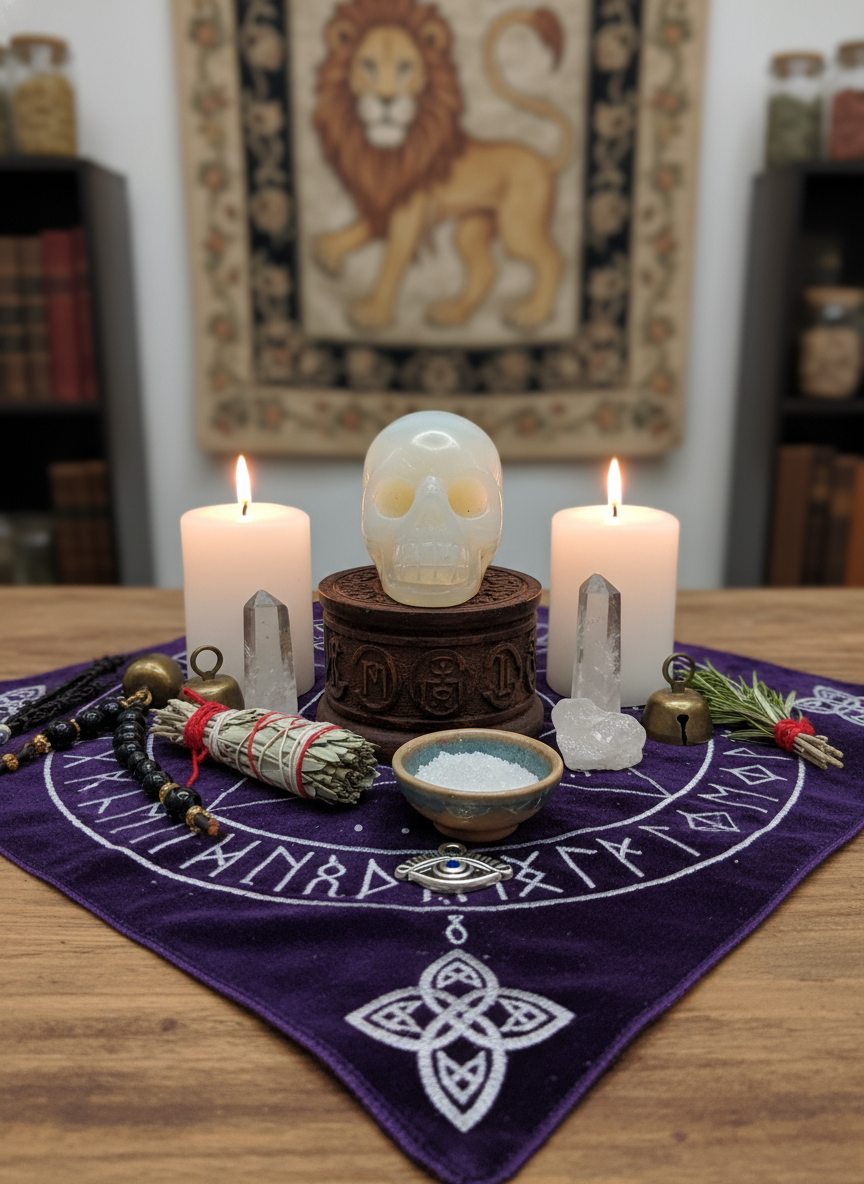 Calavera en Piedra Semipreciosa – Transformación, Protección y Sabiduría Ancestral