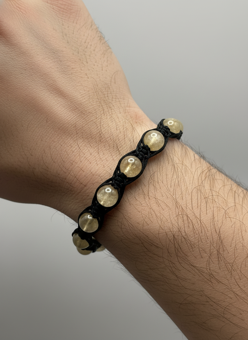 Pulsera de Citrino Natural – Abundancia, Éxito y Energía Positiva