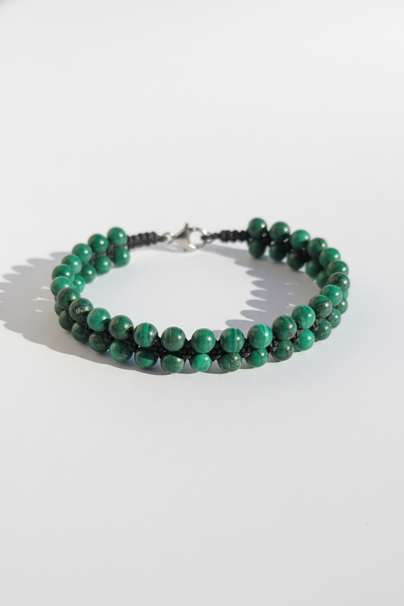 Brazalete de Malaquita – Transformación, Protección y Equilibrio Emocional