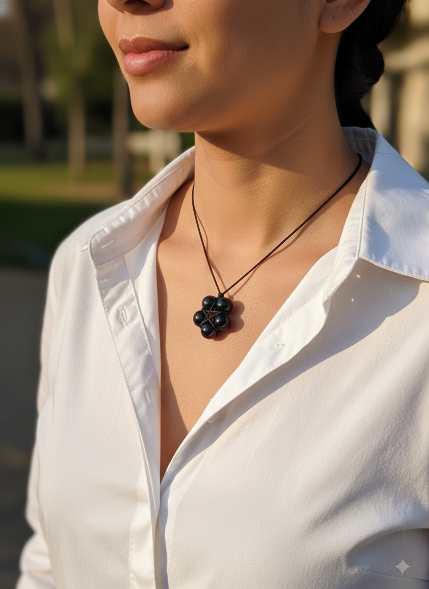 Pentagrama de Turmalina Negra – Escudo de Protección Energética