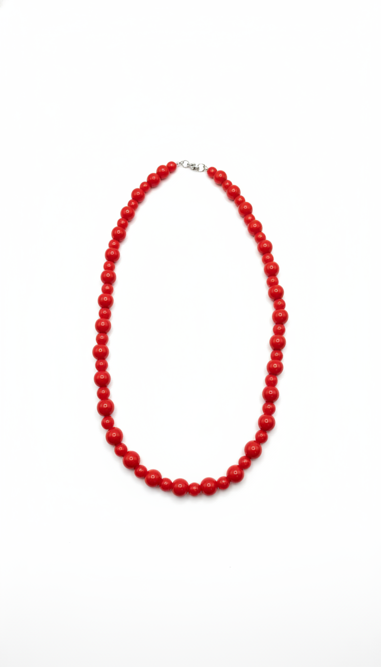 Collar de Coral Rojo – Elegancia y Protección