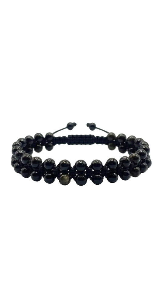 Brazalete Turmalina, Obsidiana y Ónix | Protección Total