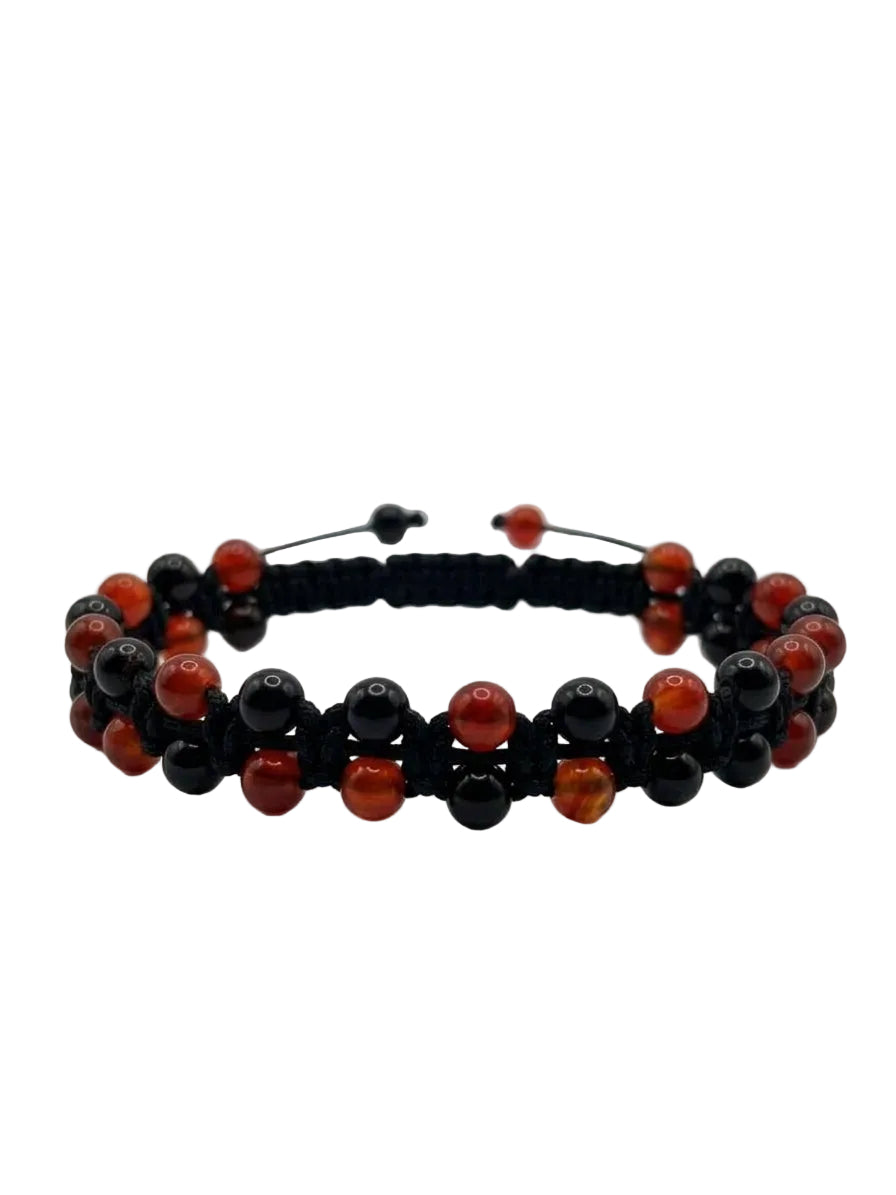 Brazalete Cornalina y Ónix | Energía y Protección