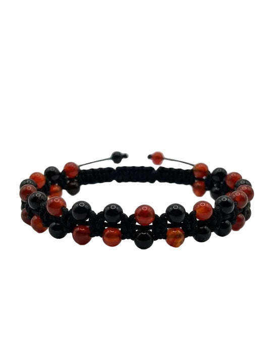 Brazalete Cornalina y Ónix | Energía y Protección