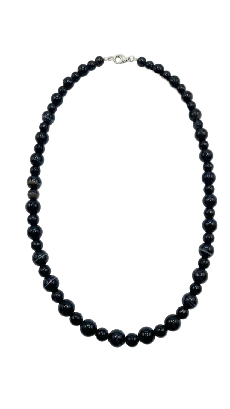 Collar Ágata Negra | Protección y Fuerza