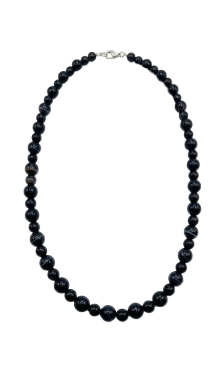 Collar Ágata Negra | Protección y Fuerza