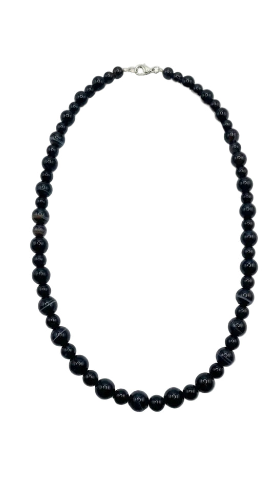 Collar Ágata Negra | Protección y Fuerza